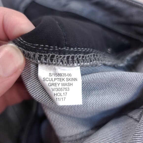 Athleta Womens Denim Sculptek Skinny Jeans Size 4 Gray Pants Mid Rise - Picture 13 of 13
